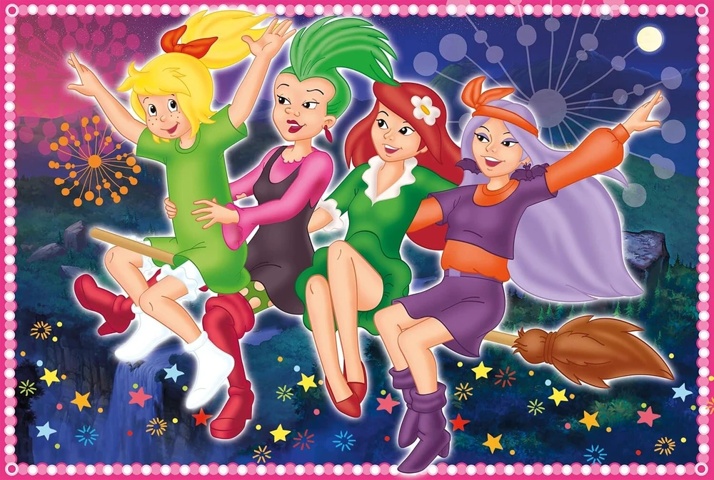Schmidt Spiele 56323 dėlionė Bibi Blocksberg Witch Trip, 100 dalių vaikiška dėlionė, spalvinga