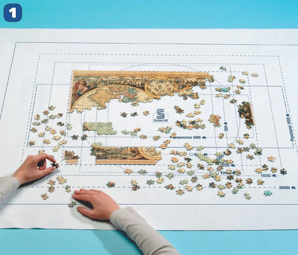 Schmidt Spiele 57988, dėlionės kilimėlis dėlionėms iki 3000 detalių, vienas
