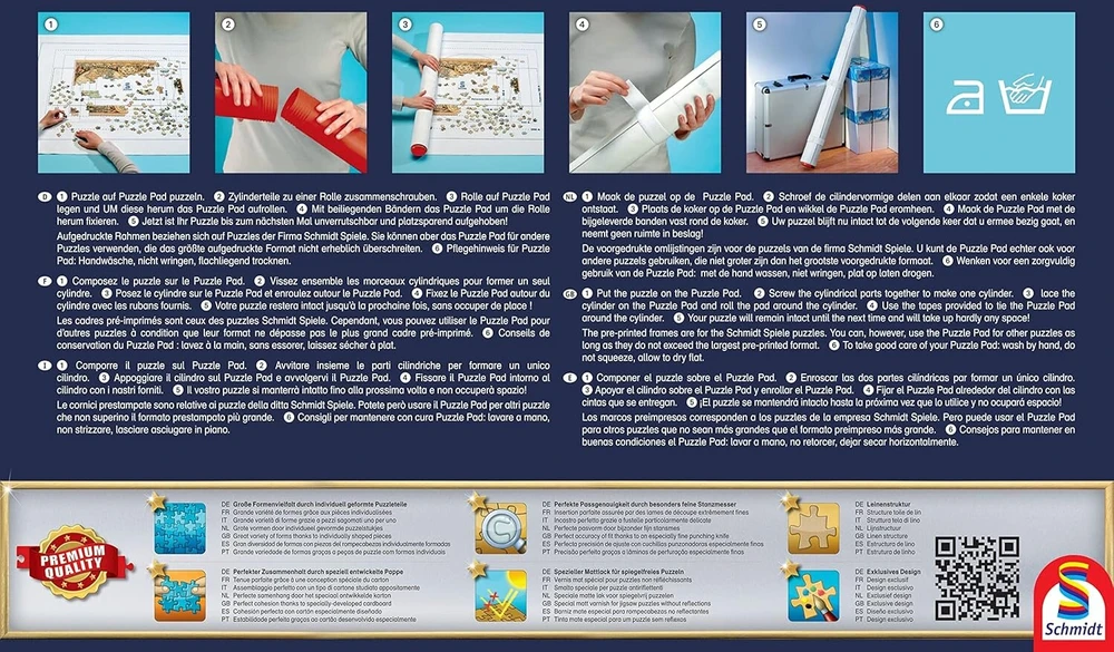 Schmidt Spiele 57988, dėlionės kilimėlis dėlionėms iki 3000 detalių, vienas