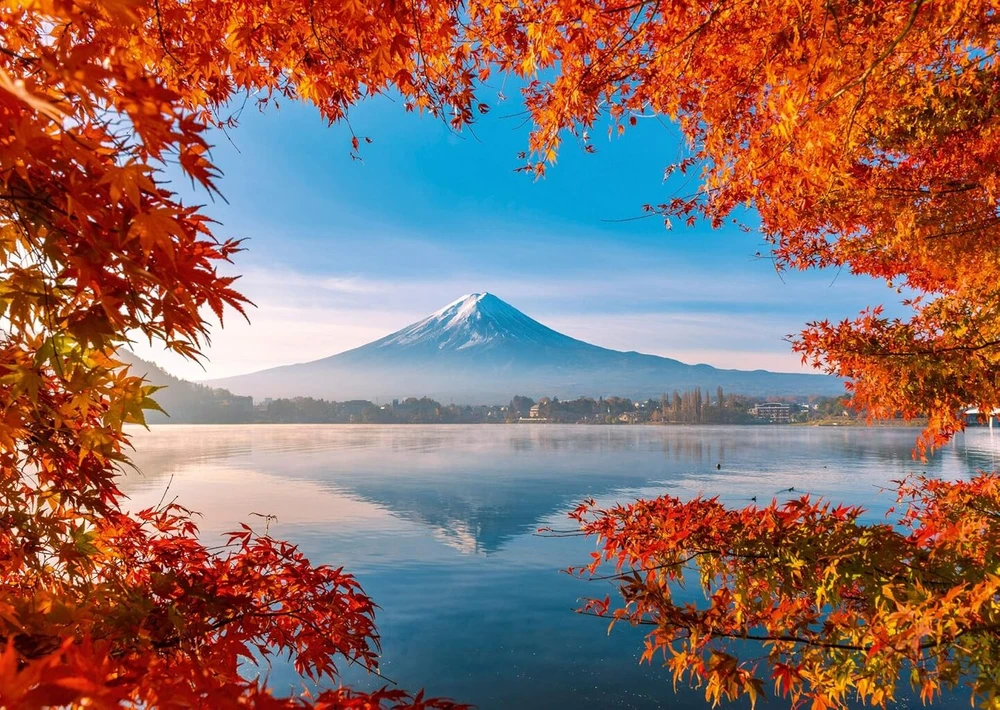 Schmidt Spiele 58946 Mount Autumn Magic on Fuji dėlionė, 1000 detalių, įvairiaspalvė