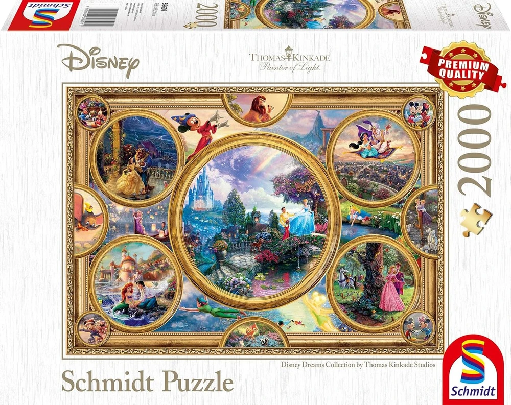 Schmidt Spiele dėlionė 59607, 2000 detalių, įvairiaspalvė, Thomas Kinkade Disney Dreams kolekcija