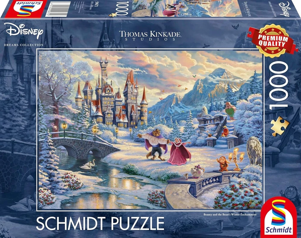 Schmidt Spiele Thomas Kinkade Disney "gražuolė ir Pabaisa" 1000 detalių dėlionė