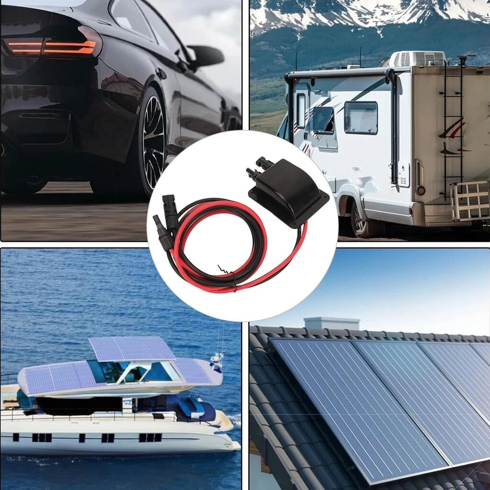 Seafront saulės baterijų kabelis su vyrišku įėjimo sraigtu, saulės adapterio ilgintuvas, 2 m 10awg Pv ilgintuvas, skirtas 100w–200w plokštėms, saulės kabelis, skirtas