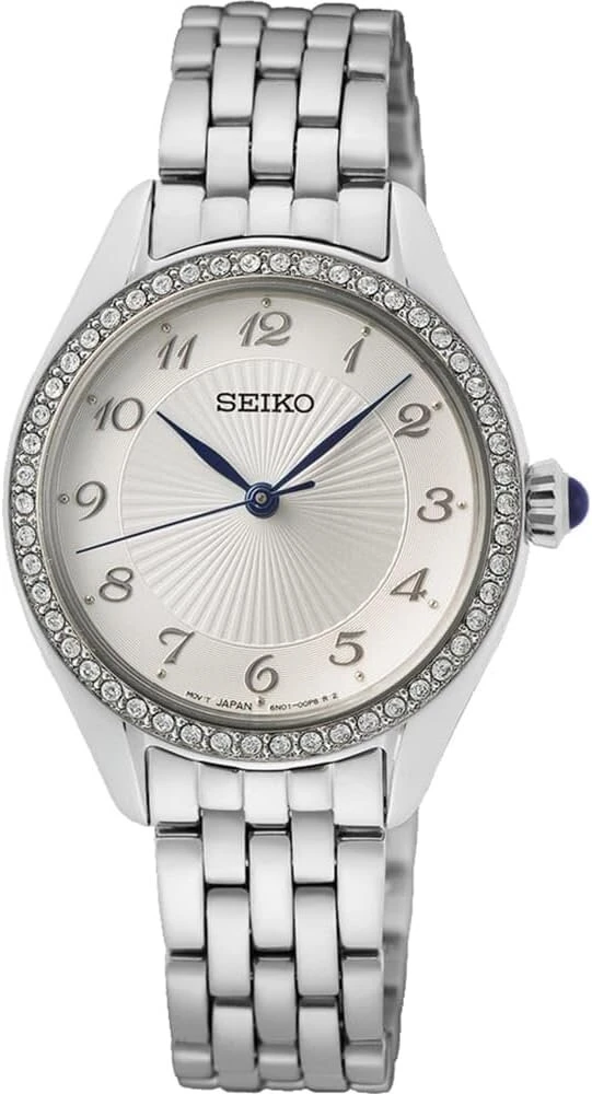 Seiko Sur479p1 moteriškas kvarcinis laikrodis su nerūdijančio plieno apyranke, sidabrinis, apyrankė