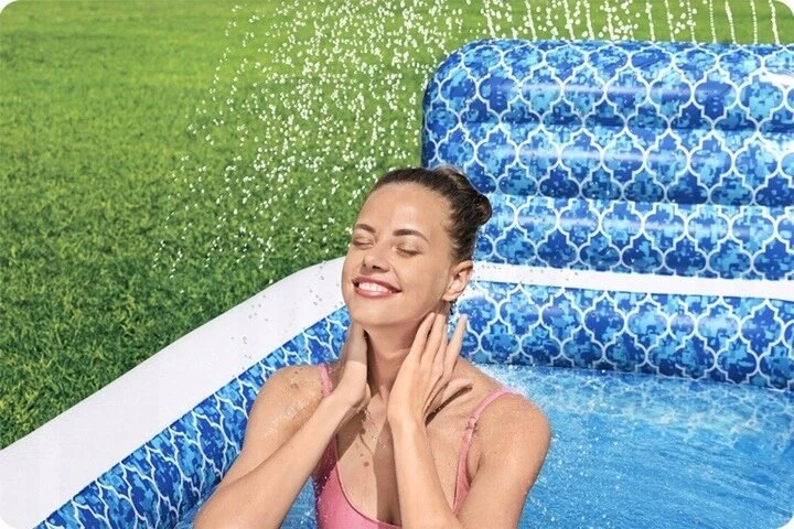 ŠEIMYNINIS PRIPUČIAMAS BASEINAS SU FONTANU 229 x 152 x 96cm BESTWAY 54451