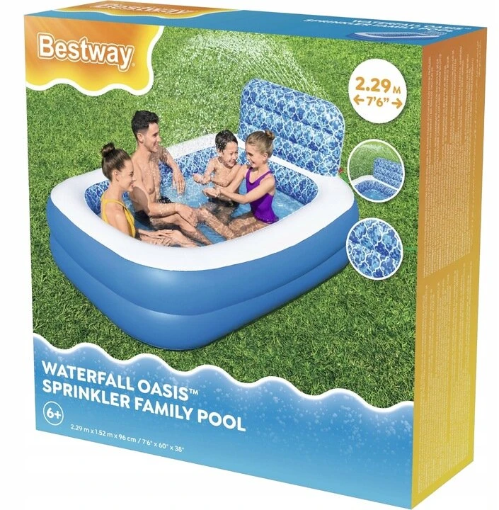 ŠEIMYNINIS PRIPUČIAMAS BASEINAS SU FONTANU 229 x 152 x 96cm BESTWAY 54451