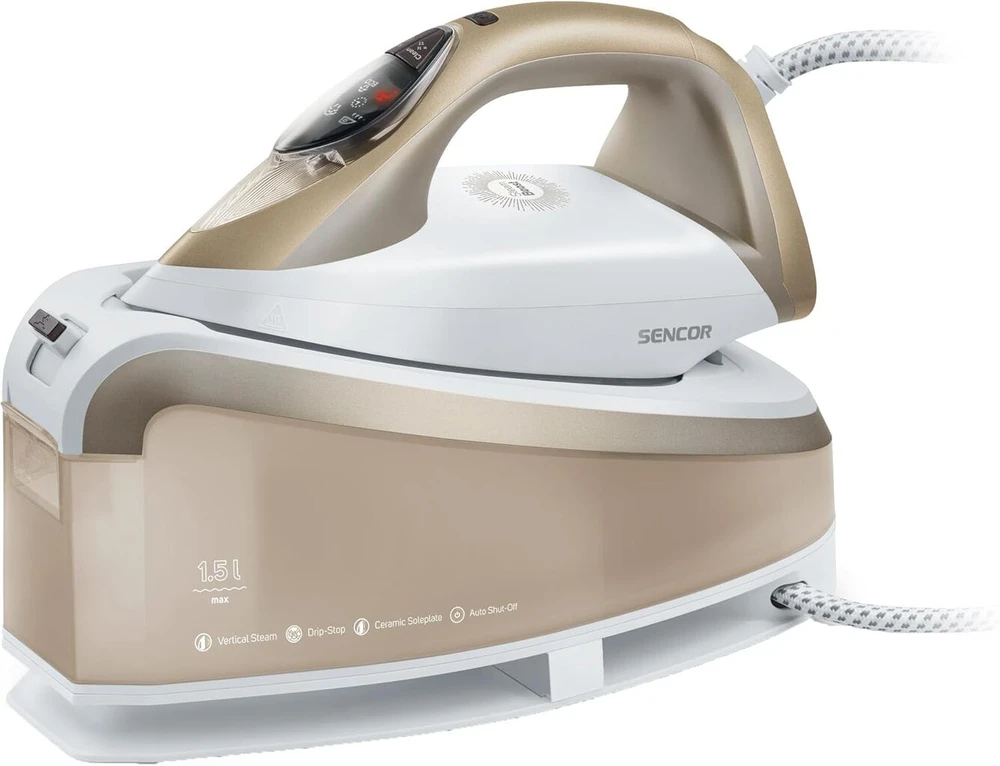 Sencor garinis lygintuvas su boileriu, itin greitas, su apsauga nuo kalkių ir lašėjimo, galia 2400 W, vandens talpa 1,5 l