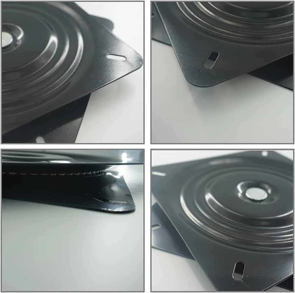 Serenelight universalus baldų pasukimo mechanizmas, metalinis baldų pasukimo mechanizmas, pasukamas tvirtinimas, didelio stiprumo, 360° pasukamas mechanizmas, 200 kg apkrova, skirtas taburetėms, stalams, knygų lentynoms, 5 colių (juodas)