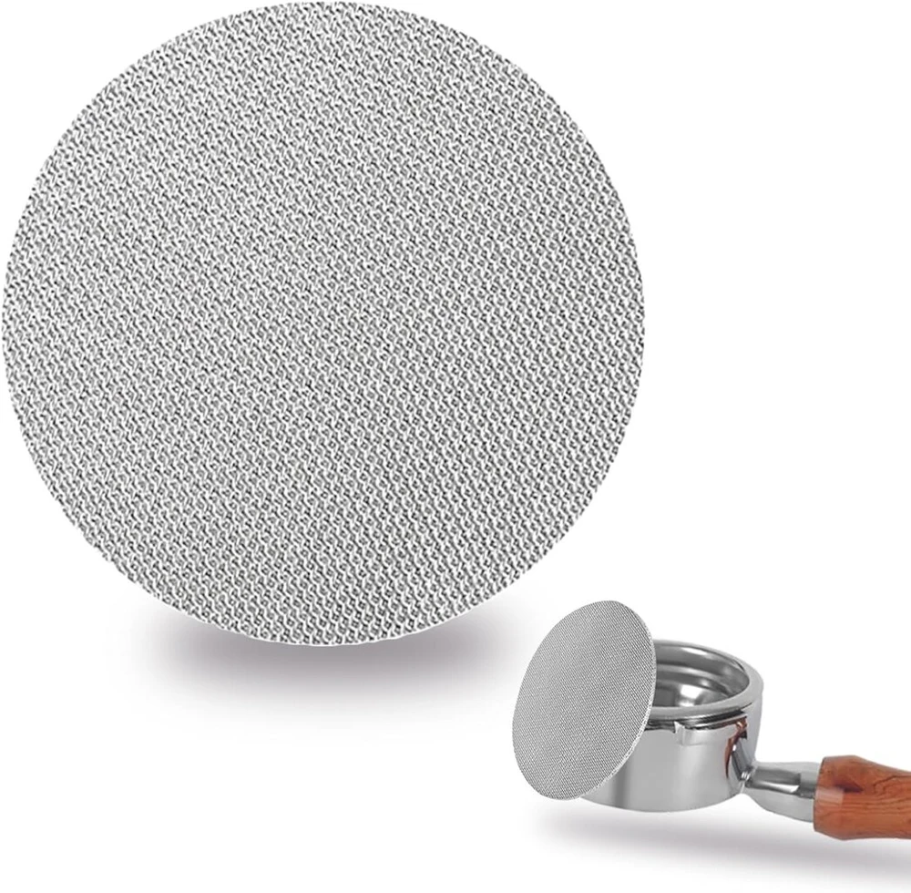 Shakeel espresso puck ekranas 53,5 mm, 1,7 mm storio 150 μm, daugkartinio naudojimo kavos filtras, nerūdijančio plieno kavos filtrų tinklelis, 316 nerūdijantis kavos priedas, kavos portafiltro apatinis dušo sietelis