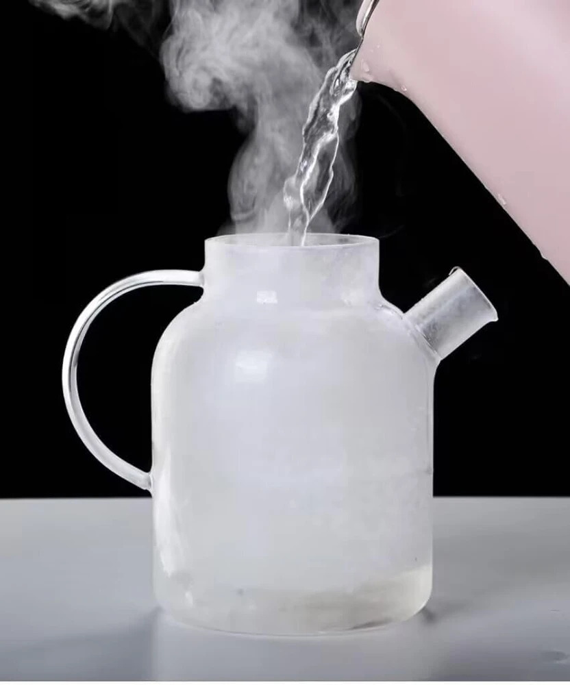 Sharemee stiklinis arbatinukas su infuzoriumi biriai ir žydinčiai arbatai, karščiui atsparus stiklinis arbatinukas ir virdulys viryklei, puikus arbatinukas, 1600 ml