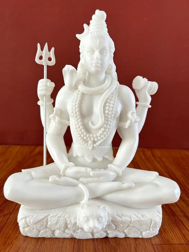 Shivaji Arts Lord Shiva statula, vidutinė Mahadev dievybė namams, Adiyogi Shiva statula, Bholenath hindu dievas meditacijai, jogos laikui, sunaikinimui