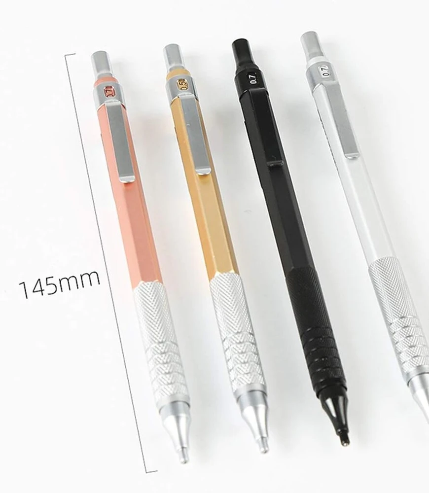 Shulaner metalinis mechaninis pieštukas 0,7 mm 2b mechaniniai pieštukai mechaninis pieštukas 0,7 mm baltas