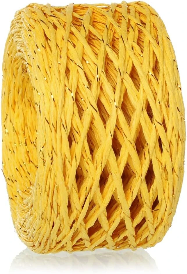 Siaura Material ® - 70 m popieriaus virvelės pakavimo popieriaus ritinys, 2 mm, geltonas