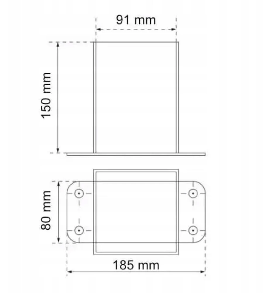 Sienos ir supynių jungtis 90x90 mm 90° juoda