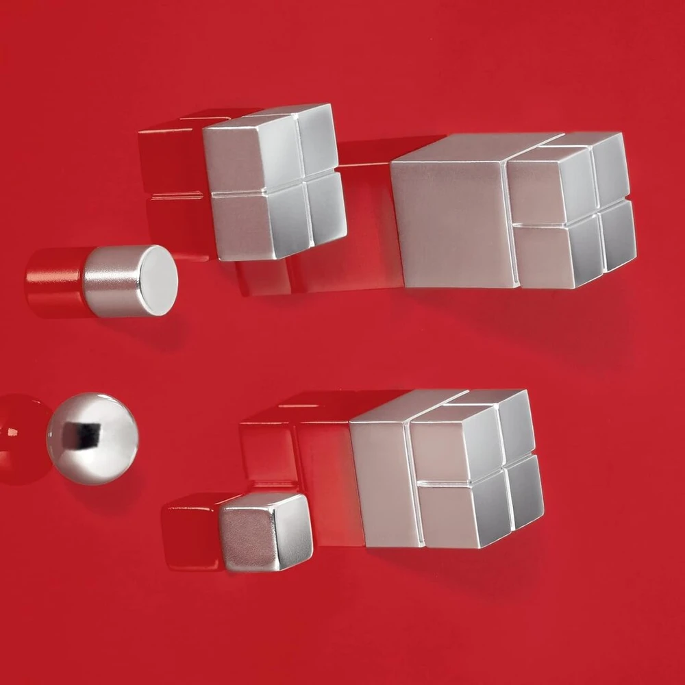 Sigel Ba700 neodimio magnetai cilindro formos sidabriniai 1 x 1 cm, 5 vnt. rinkinys, superdym, skirti stiklinėms magnetinėms lentoms ir stiklinėms rašymo lentoms