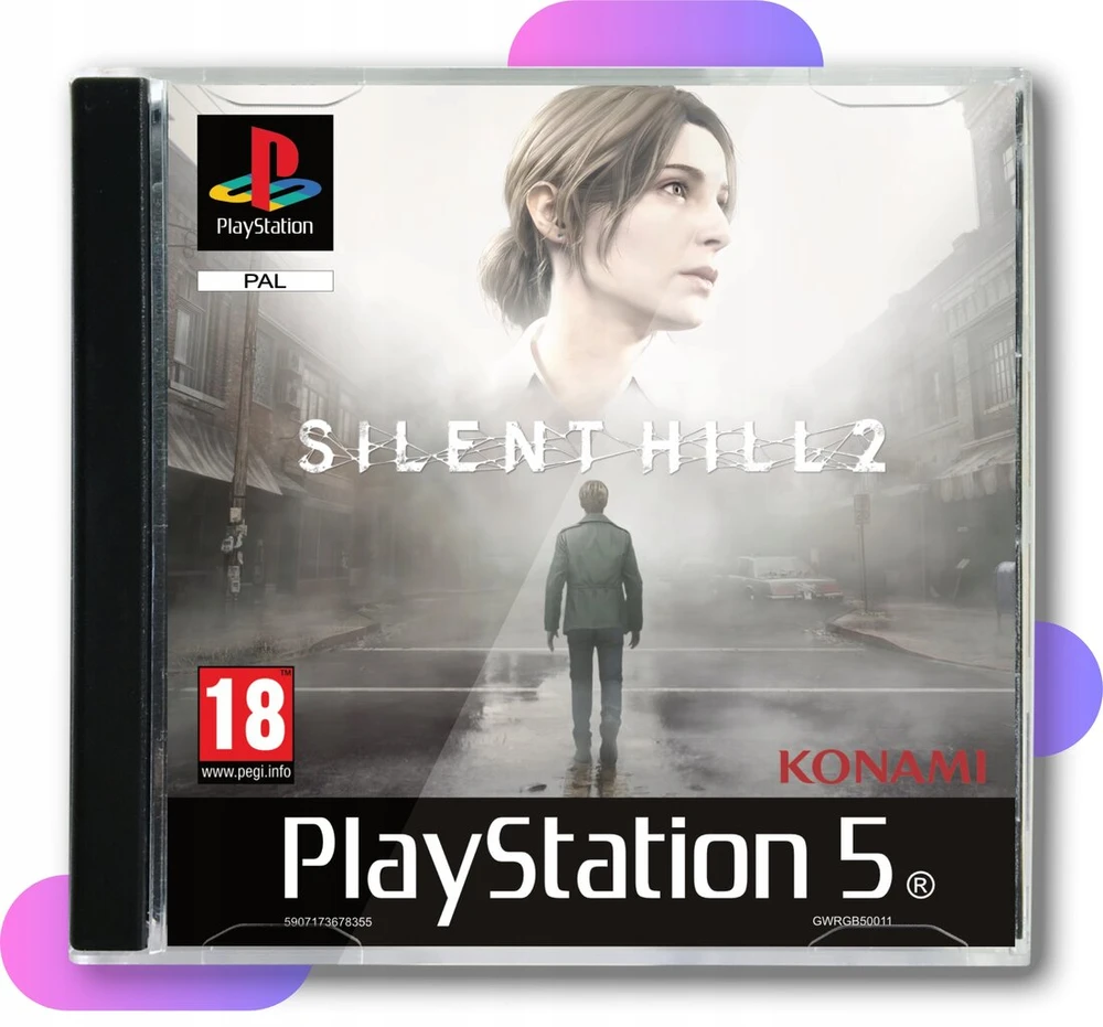 Silent Hill 2 Remake Ps5 | Retro Ps1 Jewel Case Box | Pal