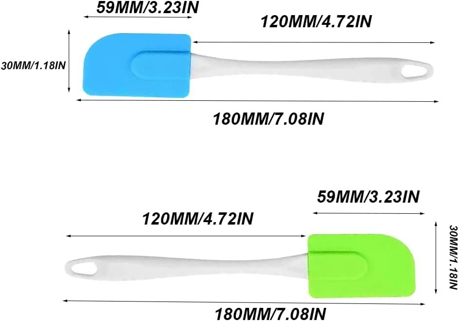 Silikoninės mentelės kepimui, 2 vnt. – minkymo ir maišymo įrankiai