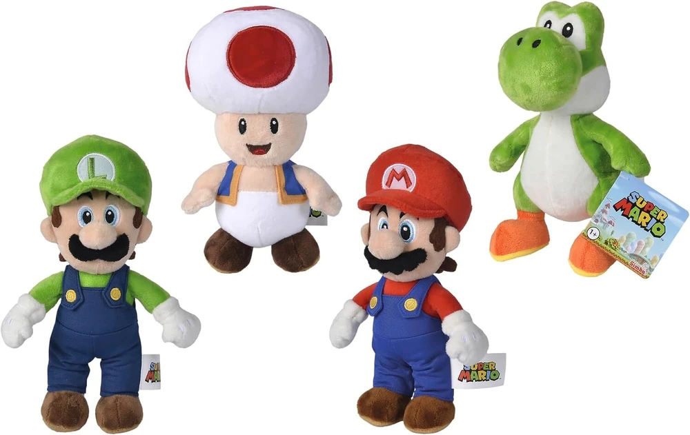 Simba Toys Simba - Super Mario minkštas žaislas 20 cm, minkšta medžiaga, 4 galimos figūrėlės, siunčiama atsitiktinai, modelio pasirinkti negalima (109231009003)