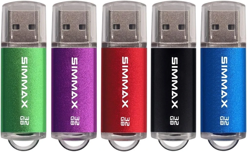 Simmax usb atmintinė 32gb usb 2.0 flash drive atmintukas rašiklio formos atmintinė 5 vnt. pakuotė (32gb žalia violetinė raudona juoda mėlyna)