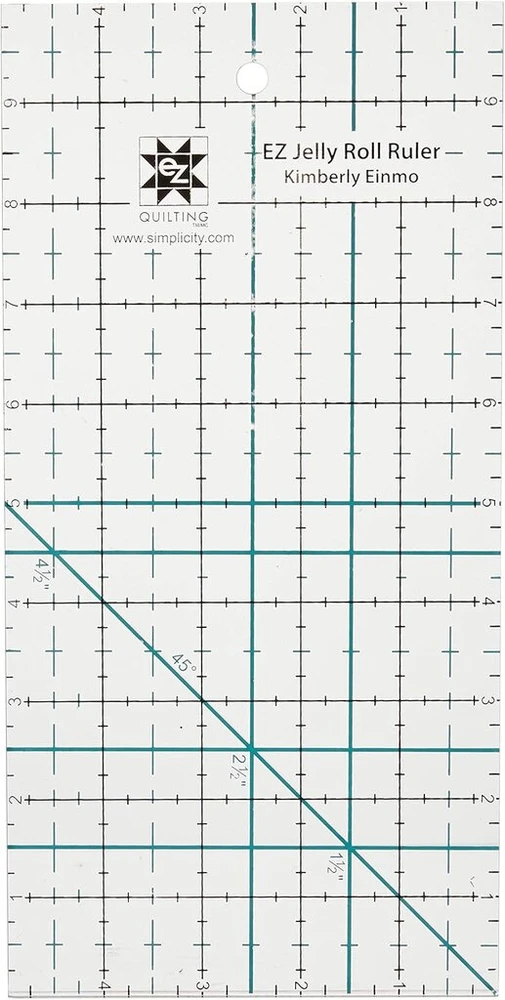 Simpli-ez 8829425 5 colių x 10 colių liniuotė "jelly Roll", skirtas quiltingui