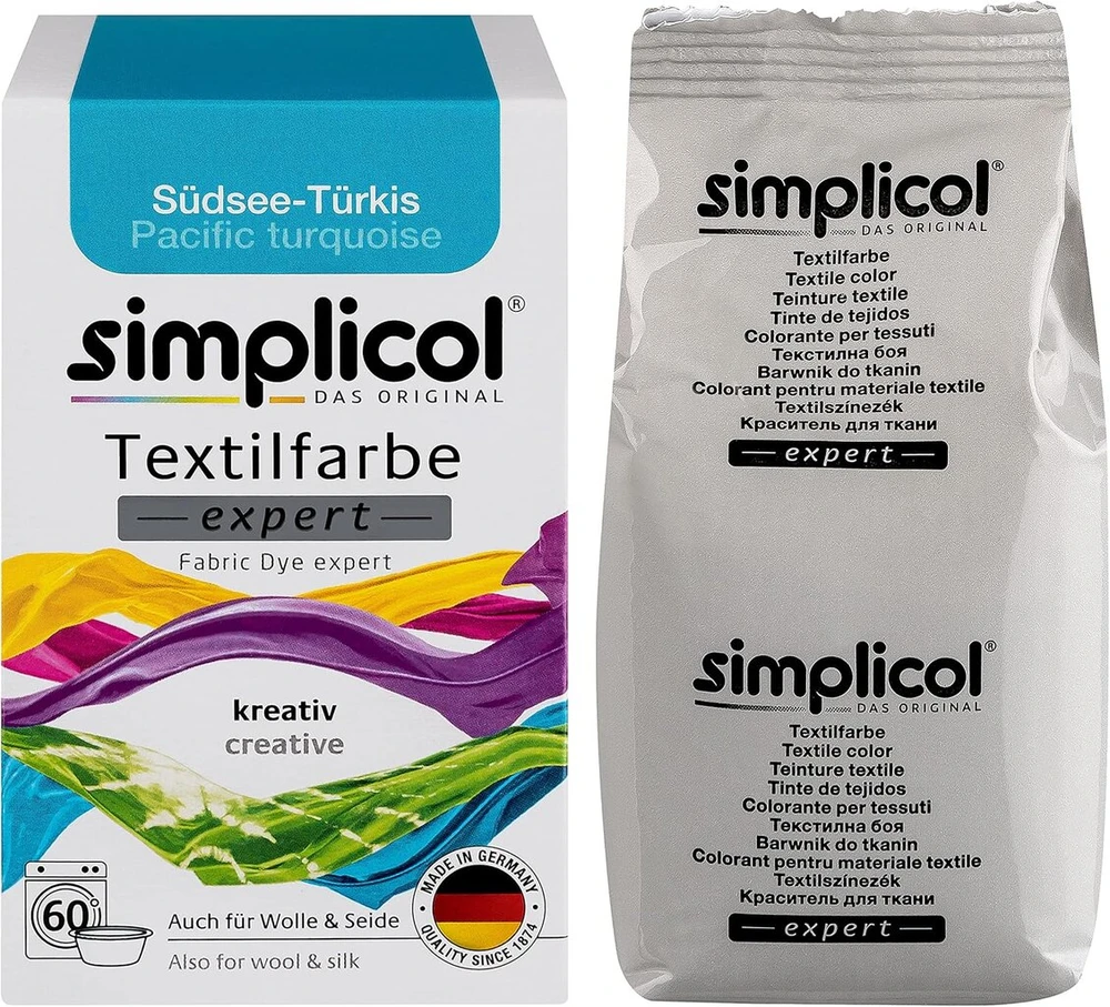 Simplicol Expert tekstilės dažai kūrybiškam ir paprastam dažymui - 18 spalvų - dažymas skalbimo mašinoje ir rankomis