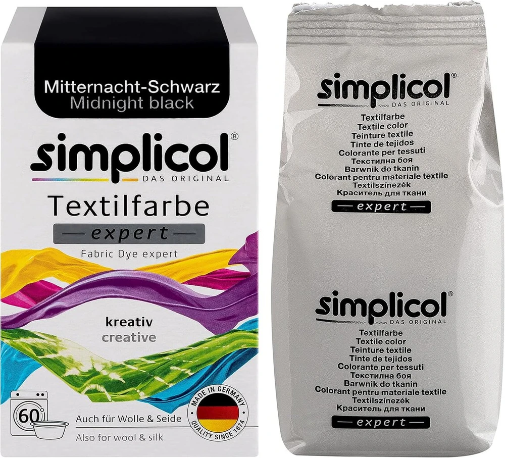 Simplicol Expert tekstilės dažai kūrybiškam ir lengvam dažymui - 18 spalvų - dažymui skalbimo mašinoje ir rankomis