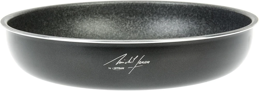 Sitram 715396 keptuvė, aliuminis, skersmuo 28 cm, aukštis 5 cm, juoda, neprideganti danga, be Pfoa, tinka visoms kaitinimo plokštėms, įskaitant indukcines, rankena nepridedama