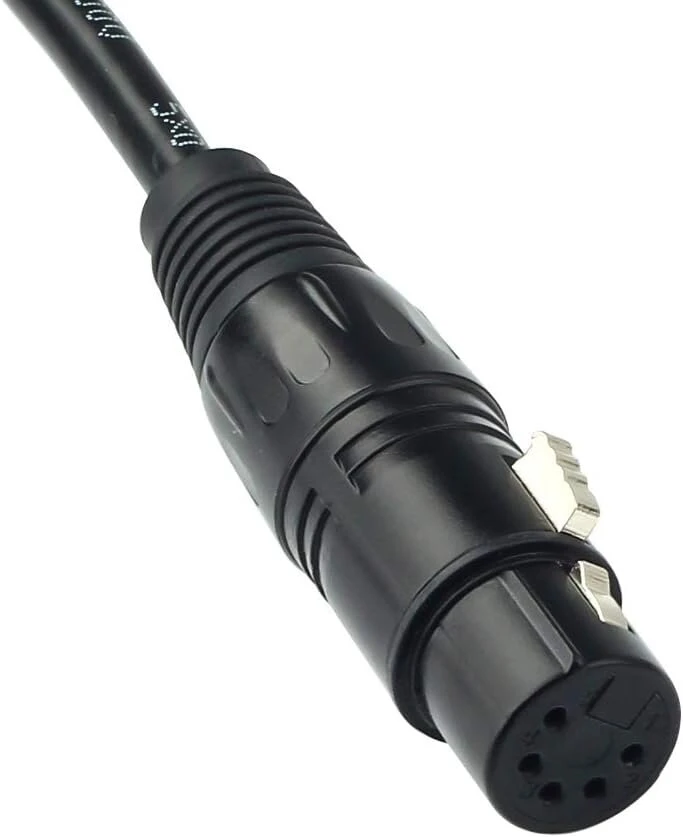 Siyear Xlr jungtis, tėviška 3 kontaktų į Xlr moteriška 5 kontaktų Dmx 512 Dmx atbulinės eigos šviesos kabelis Xlr3m į Xlr5f adapterio kabelį (30 cm / 2 vnt.)