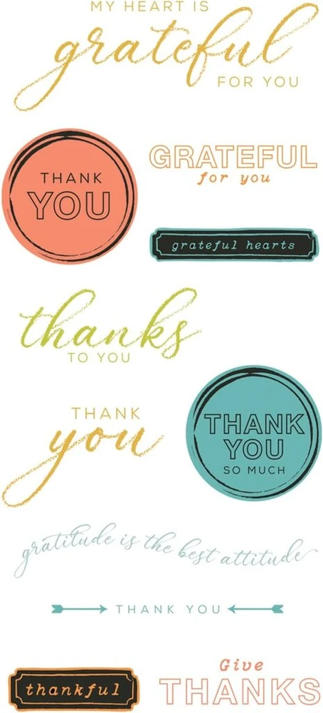 Sizzix Thank Sentiments by 49 and Market skaidrūs antspaudai su rėmeliu