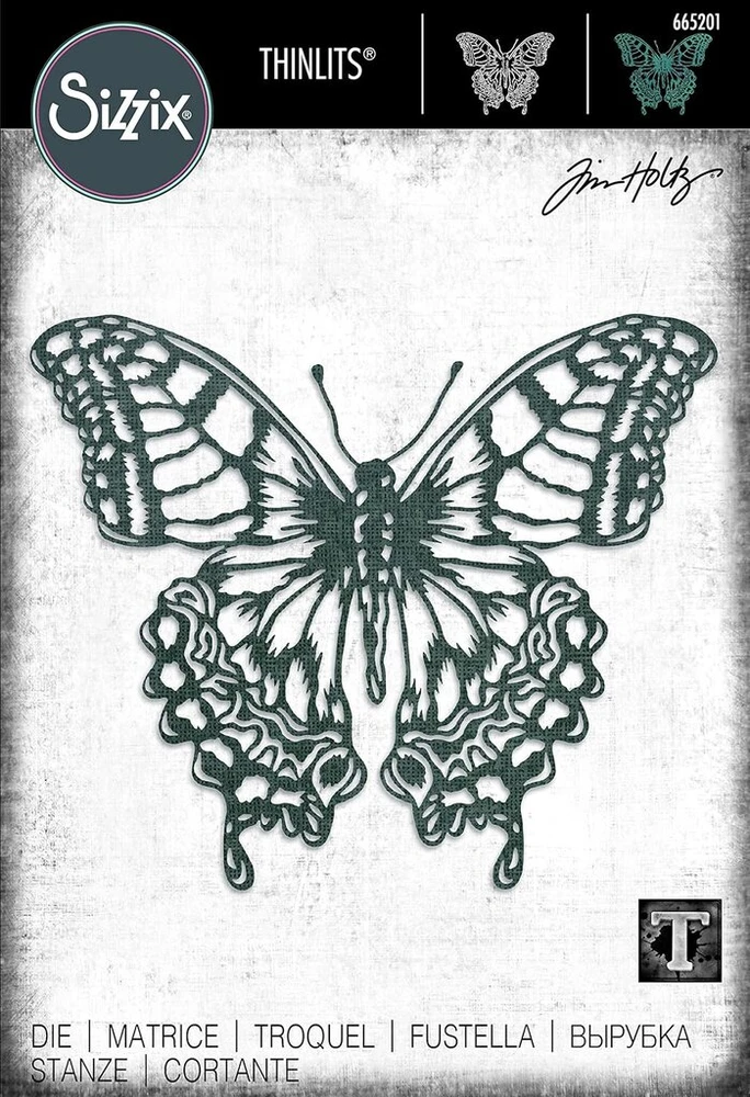 Sizzix Thinlits Die 665201 Perspective Butterfly trafaretas, Tim Holtz