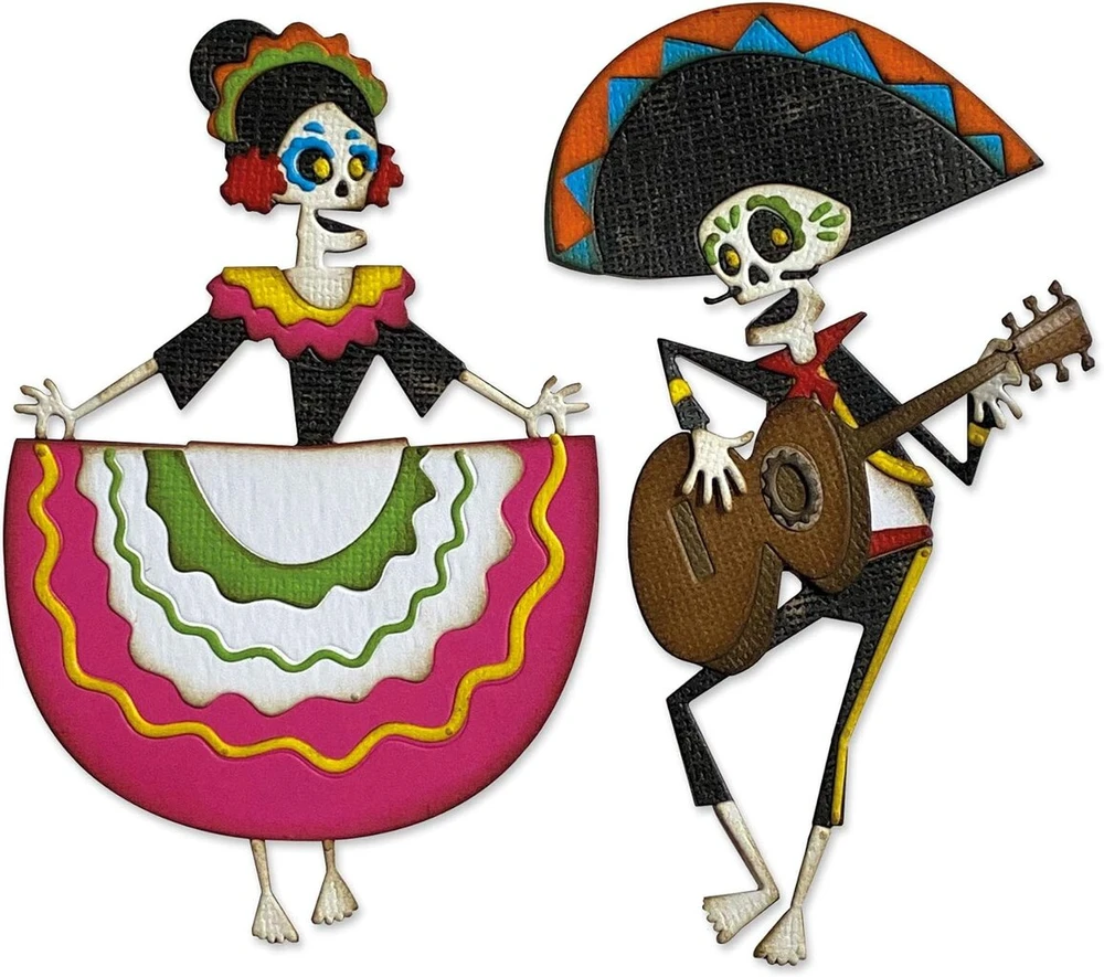 Sizzix Thinlits štampas Day of the Dead Colorize by Tim Holtz 664969 21vnt