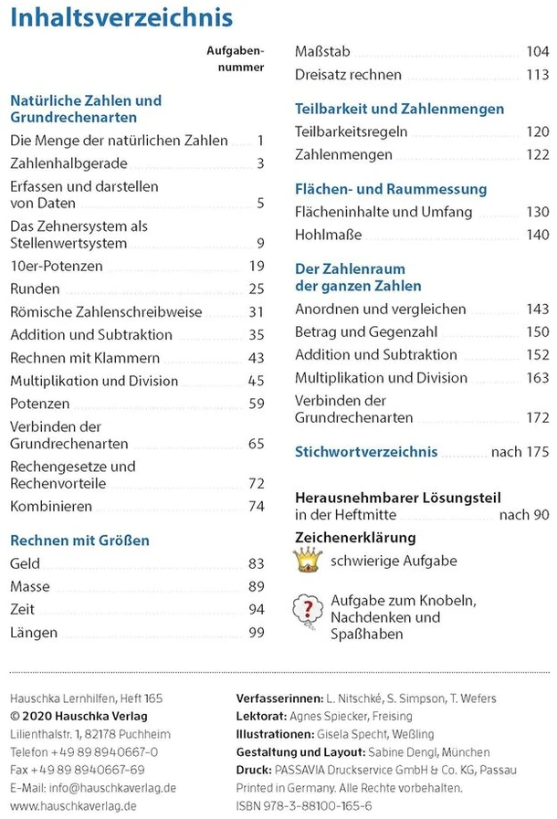 Skaičiavimas ir tekstiniai uždaviniai - Realschule 5 klasė