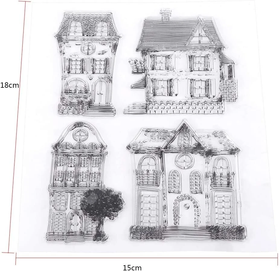 Skaidrus spaudas, namų silikoninis spaudas kortelėms namas skaidrus guminis spaudas antspaudas kortelių gamybai scrapbooking dekoravimui žodžiai dienoraščio "pasidaryk pats" albumas