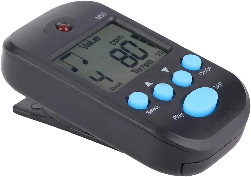 Skaitmeninis metronomas daugiafunkcinis m50 metronomas mini lcd elektroninis metronomas nešiojamas skaitmeninis ritmo tempo gitaros muzikos aksesuarai