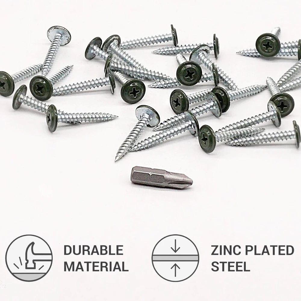 Skir'co (50 vnt.) dažyti 4.2 x 30 mm sriegikliai medienai, metalinis varžtas, ph modifikuota keptuvės galvutė (chromo oksido žalia ral 6020)