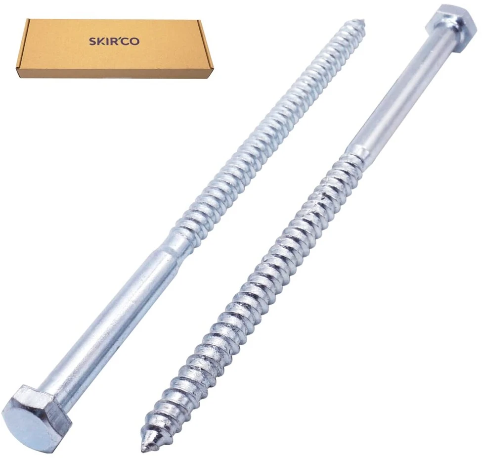 Skir'co 8 vnt. M12 x 300 mm šešiabriaunės medvaržčiai, cinkuoti