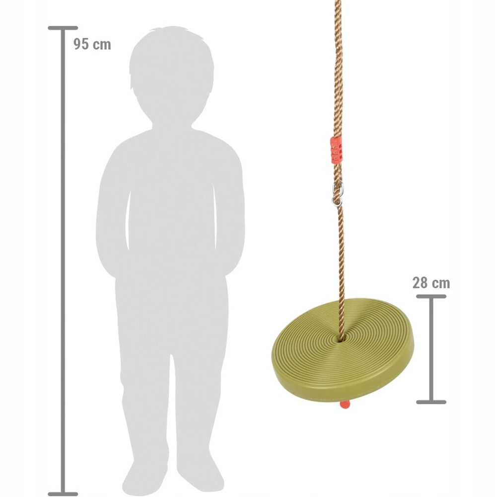 Small Foot Sūpynės ant virvės Žalias Ufo diskas d. 28cm