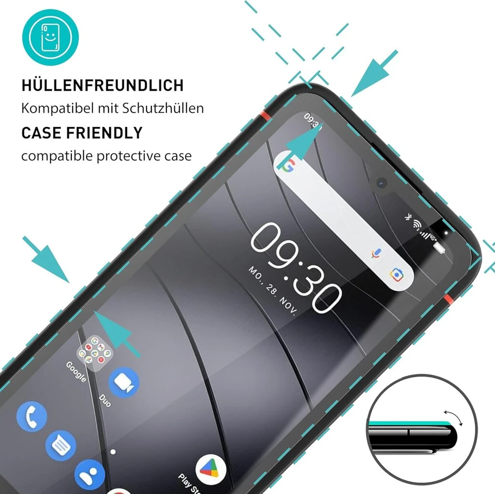 Smartect apsauginis stiklas [3 vnt., skaidrus] suderinamas su Gigaset Gx4, Hd ekrano apsauga, atsparus įbrėžimams, be burbuliukų, 9h kietumas, 0,3 mm itin skaidrus, itin atsparus