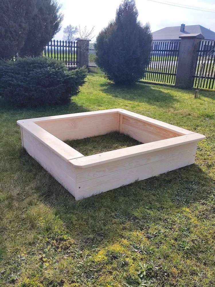 SMĖLIO DĖŽĖ 120*120*26,3 NEDAŽYTA ŠLIFUOTA RŪŠIS IR
