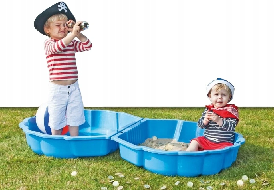 SMĖLIO DĖŽĖ UŽDARA PLASTIKINĖ XL 2 elementai DIDELIS KEVALAS Paradiso Toys