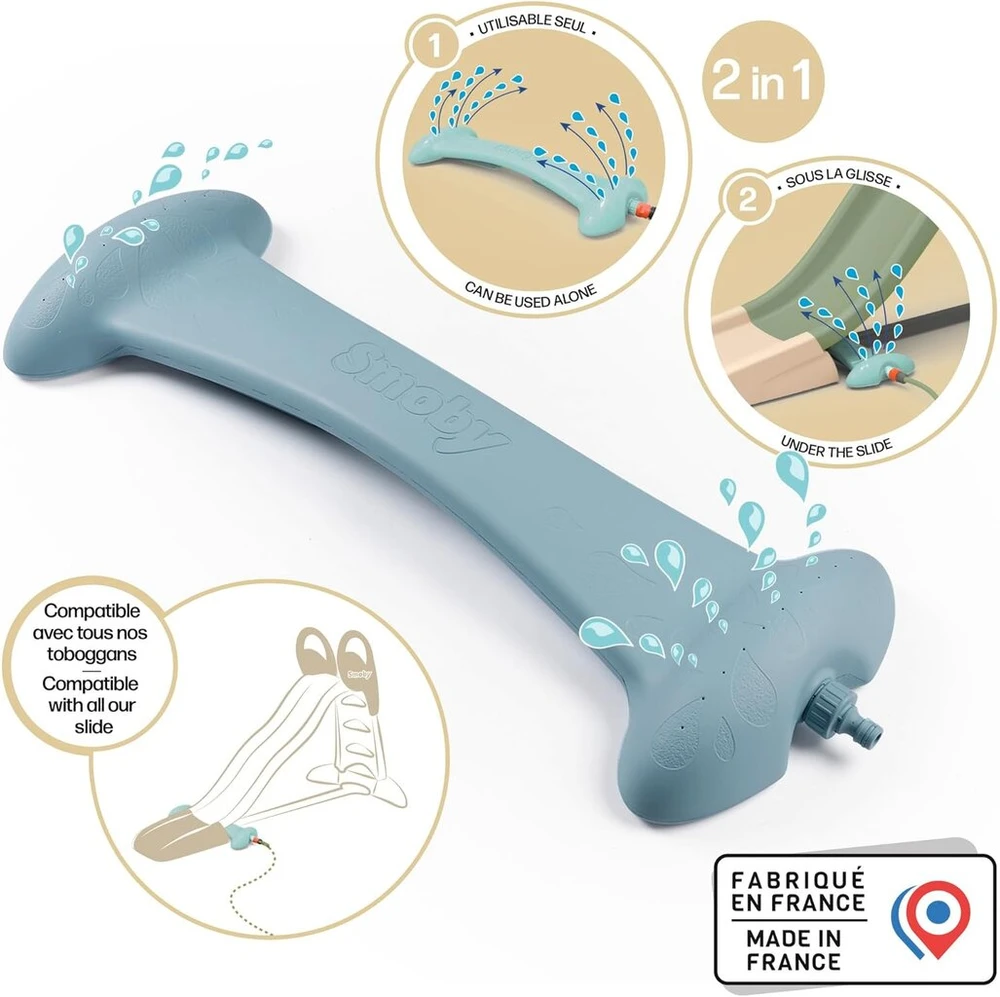 Smoby Life - laistytuvas vaikams Splashy Way su ne mažiau kaip 96% perdirbtų medžiagų - magiškas vandens tunelis vandens čiuožyklai ar vandens elementui sode, lauko žaislas nuo 2 metų