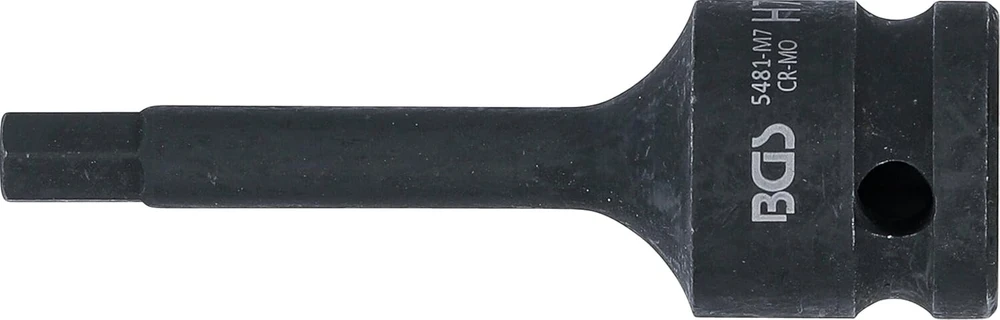 Smūginis antgalis, vidinis šešiakampis, 7 mm, 1/2 colio