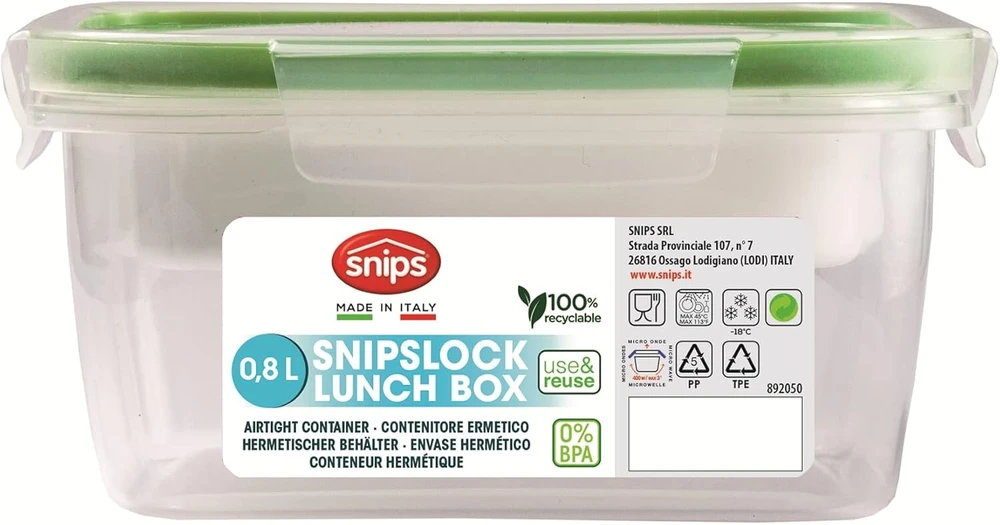 Snipslock priešpiečių dėžutė 0.80 litro