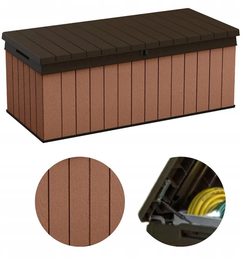 Sodo balkono dėžė darwin box talpi 380l bronzos spalvos balkonui