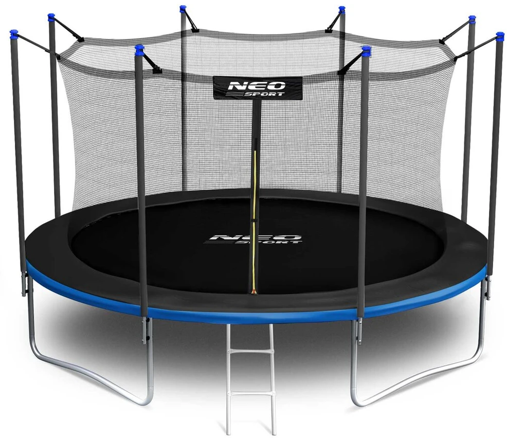 Sodo batutas 15 pėdų/465 cm su vidinėmis tinkleliais ir neo sporto kopėčiomis