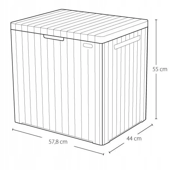 Sodo dėžė city storage box 113l graphite 246941 keter