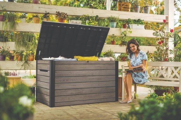 Sodo dėžė Deco Deck 870l didelė sėdynė balkono daiktadėžė
