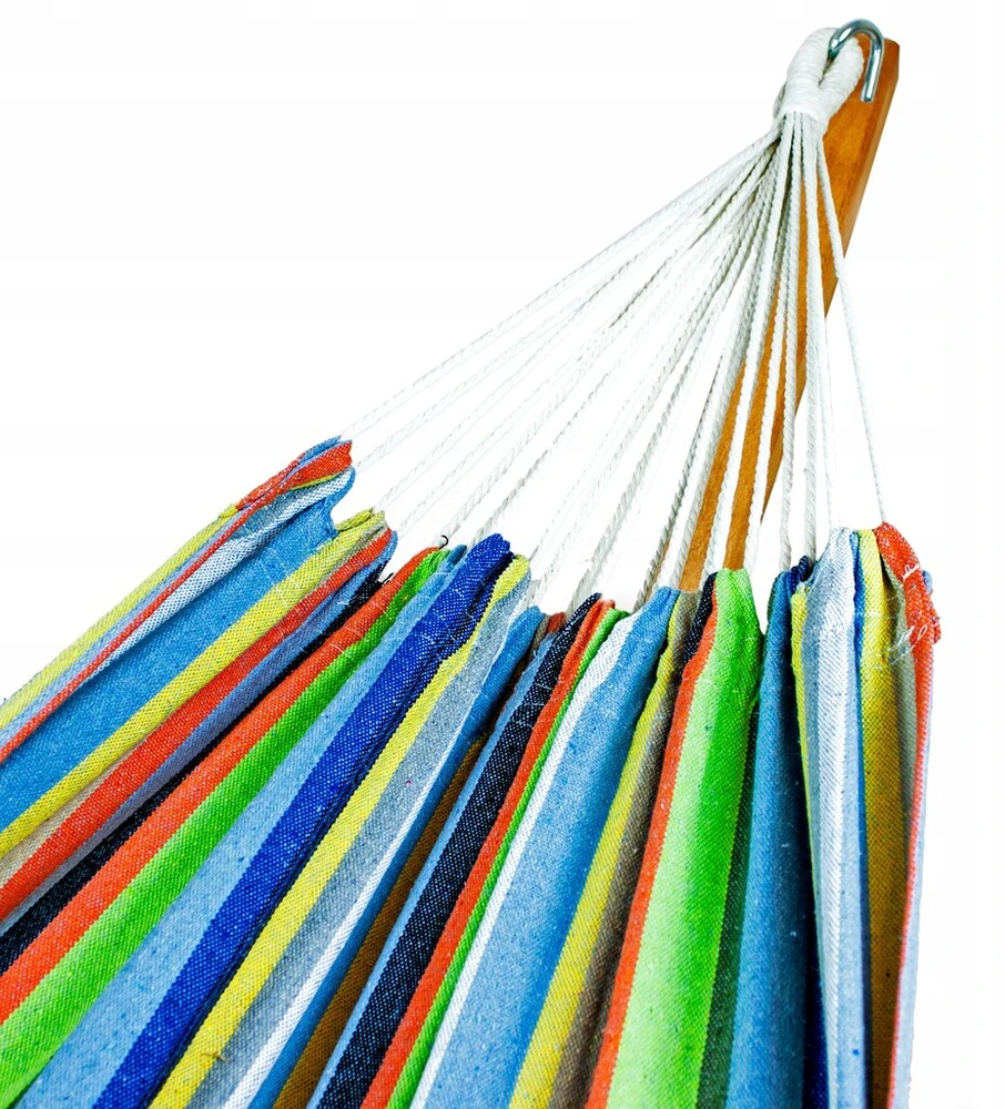 Sodo hamakas 200x100cm stiprus sūpynės spalvingas supamasis krėslas + krepšys Sapphire Bari