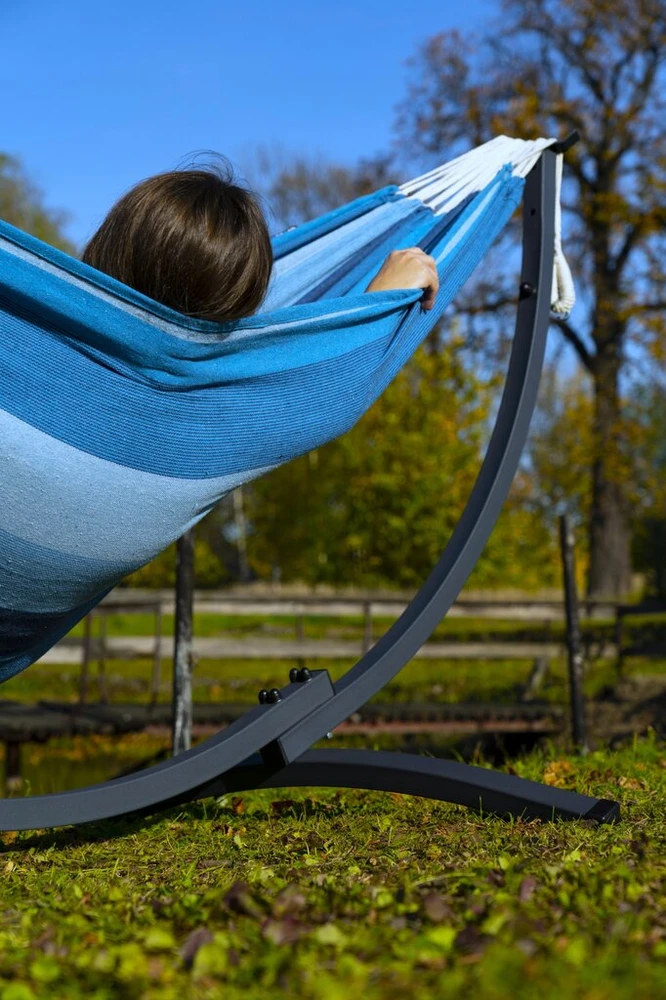 Sodo hamakas su plieniniu rėmu Compact iki 200 kg Solid komplektas Potenza