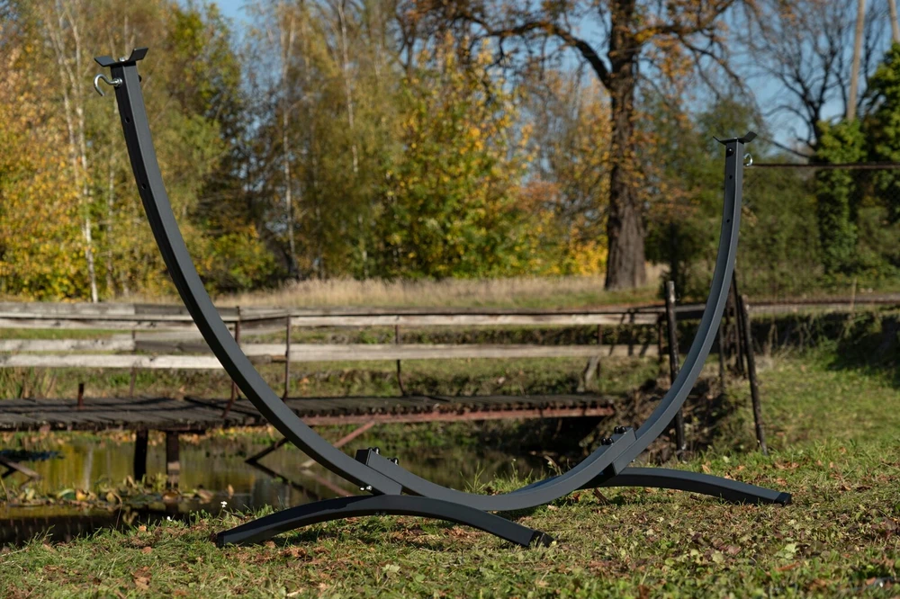 Sodo hamakas su plieniniu rėmu Compact iki 200 kg Solid komplektas Potenza